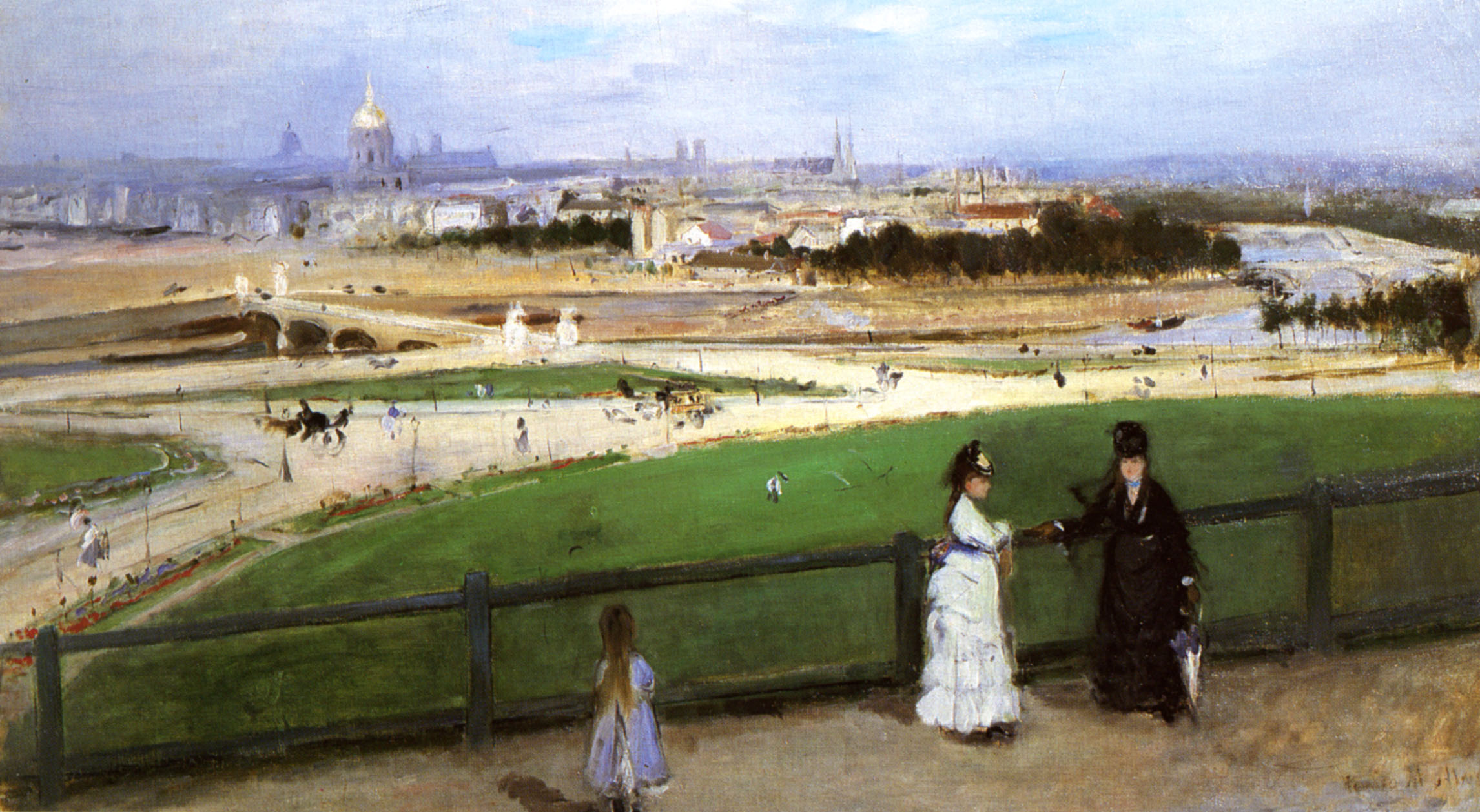 Берта Моризо. "Вид Парижа, написанный с холма Трокадеро".